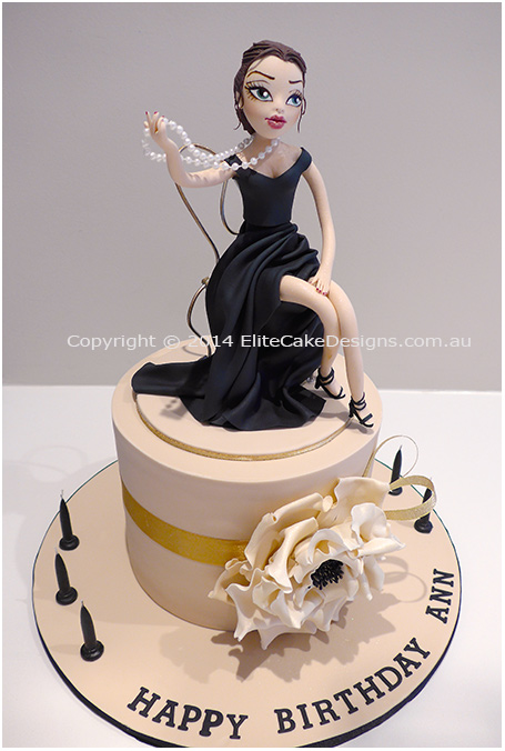 Glamour Girl Novelty Birthday cake for 30th or 40th